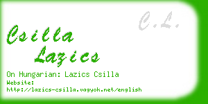 csilla lazics business card